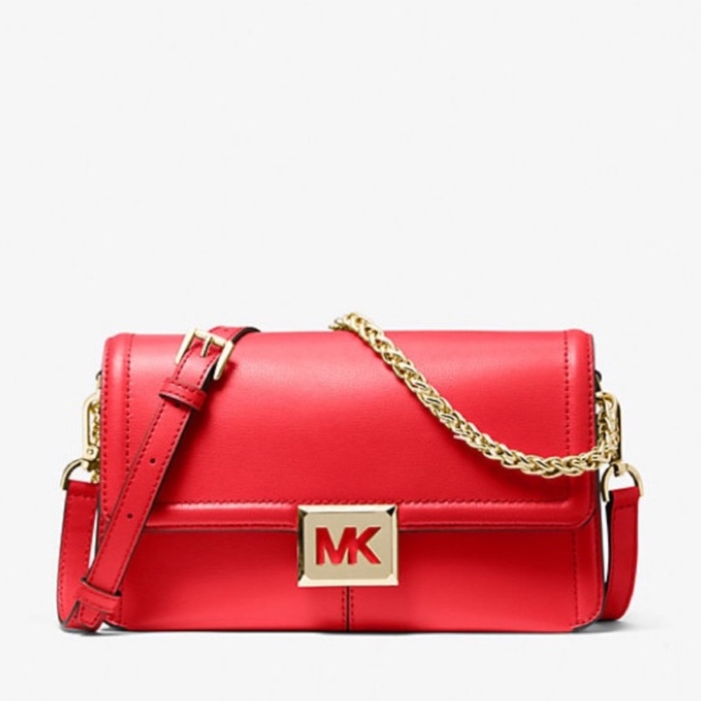 Michael Kors red Sonia shoulder bag in sangria